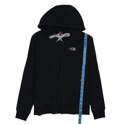 The North Face Womens Black Full Zip Hoodie Medium 100% Cotton