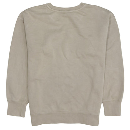 Nike Boys Beige Logo Sweatshirt L 146-156cm Crew Neck Cotton Blend
