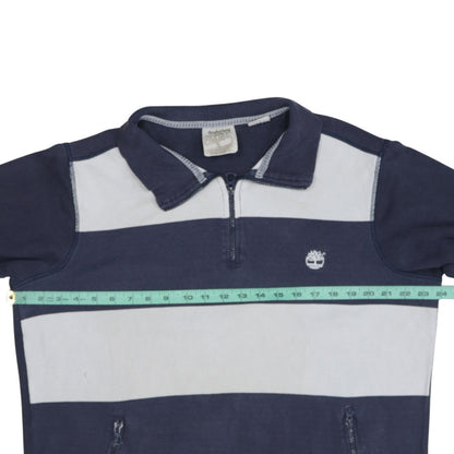 Timberland Men's Blue XL Striped Long Sleeve Polo Top