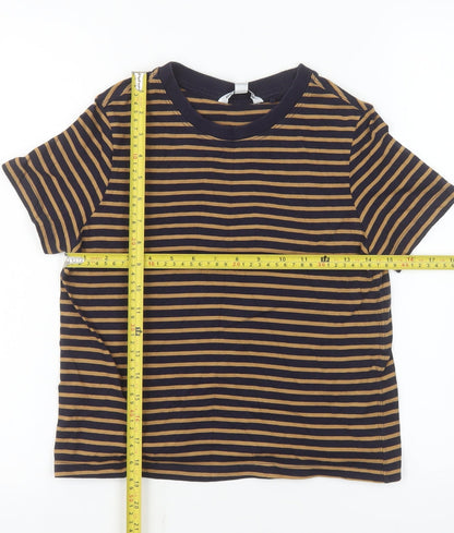 Next Women’s Multicoloured Stripe Cotton Short Sleeve T-Shirt Size 6P