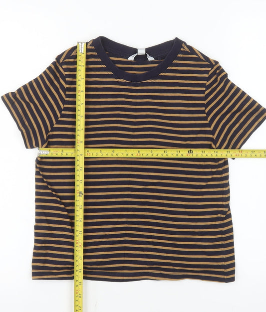Next Women’s Multicoloured Stripe Cotton Short Sleeve T-Shirt Size 6P