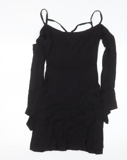 Killstar Women’s Black S Gothic Cold Shoulder Slip Dress