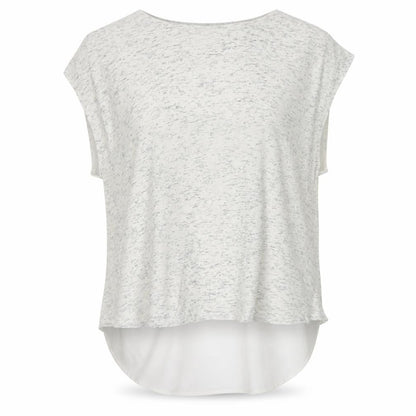 Great Plains Women White Sleeveless Tunic Blouse M