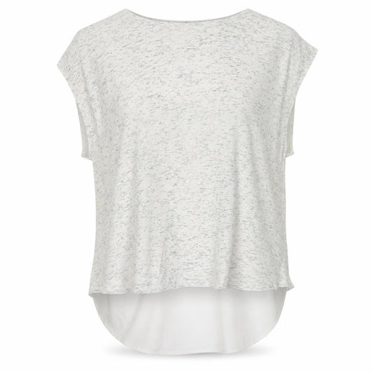 Great Plains Women White Sleeveless Tunic Blouse M