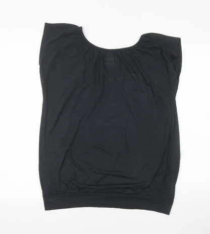Gap Womens Black Rhinestone Scoop Neck Sleeveless T-Shirt Size M