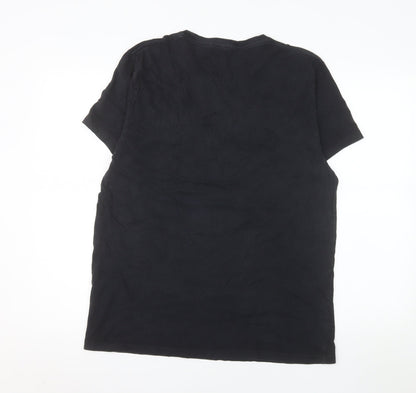 Jack Wills Men's Black Cotton Crew Neck Short Sleeve T-Shirt Size L