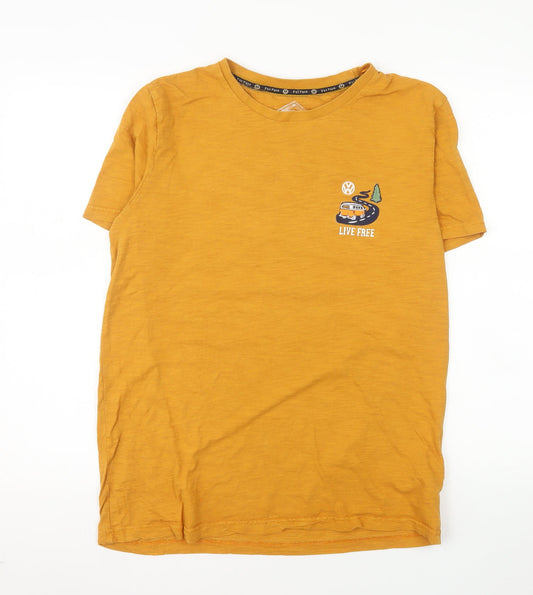 Fat Face Men's Orange Volkswagen Live Free Graphic T-Shirt Size L
