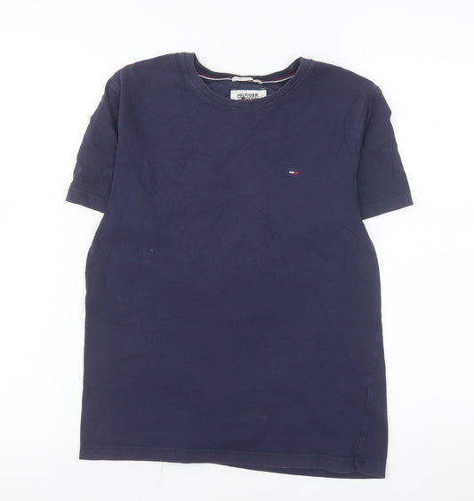 Tommy Hilfiger Denim Men's Navy Blue Small Crew Neck T-Shirt