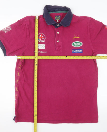 Joules Women's Pink Polo Shirt M Collared Cotton Sports Top