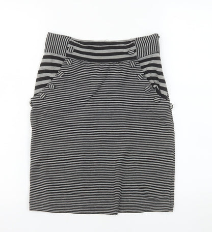 Silence + Noise Women’s Grey Striped Pencil Skirt XS