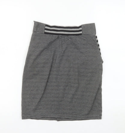 Silence + Noise Women’s Grey Striped Pencil Skirt XS