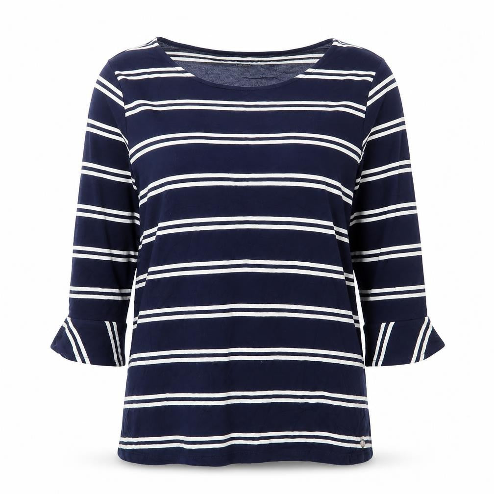 Gerry Weber Women’s Blue Striped 3/4 Sleeve T-Shirt Size 16