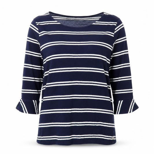 Gerry Weber Women’s Blue Striped 3/4 Sleeve T-Shirt Size 16