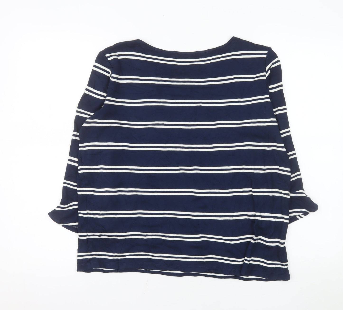 Gerry Weber Women’s Blue Striped 3/4 Sleeve T-Shirt Size 16