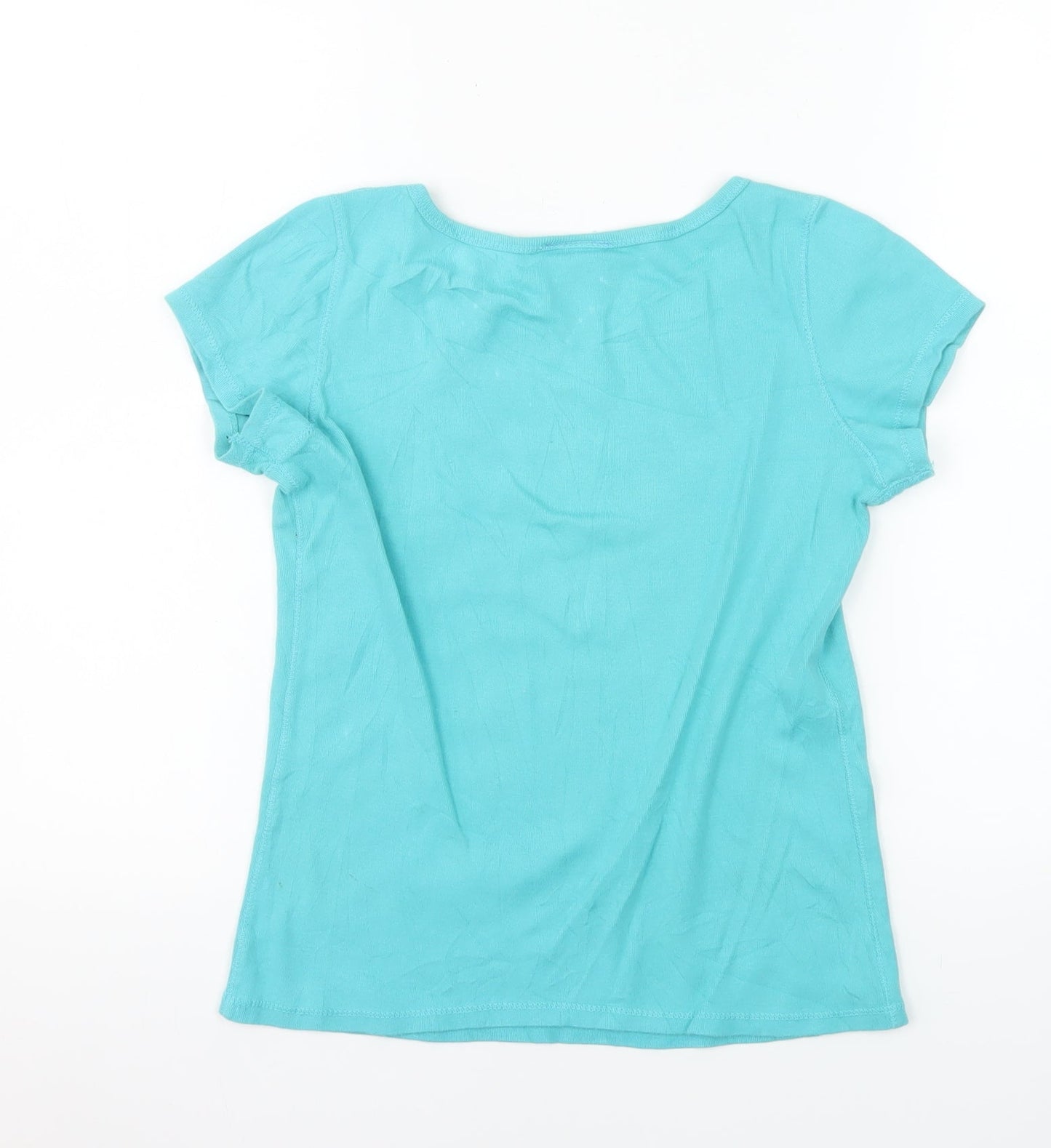 House of Blues Women's Blue Cotton Graphic T-Shirt Size Small
