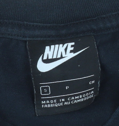 Nike Men Black Sportswear Cotton Crew Neck Short Sleeve T-Shirt S