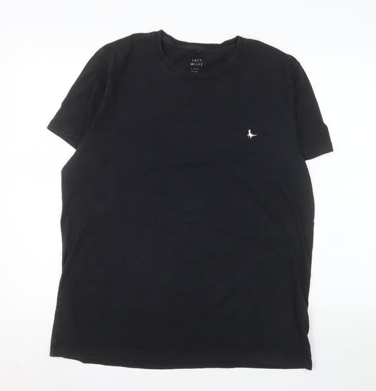 Jack Wills Mens Black XL Cotton Crew Neck T-Shirt