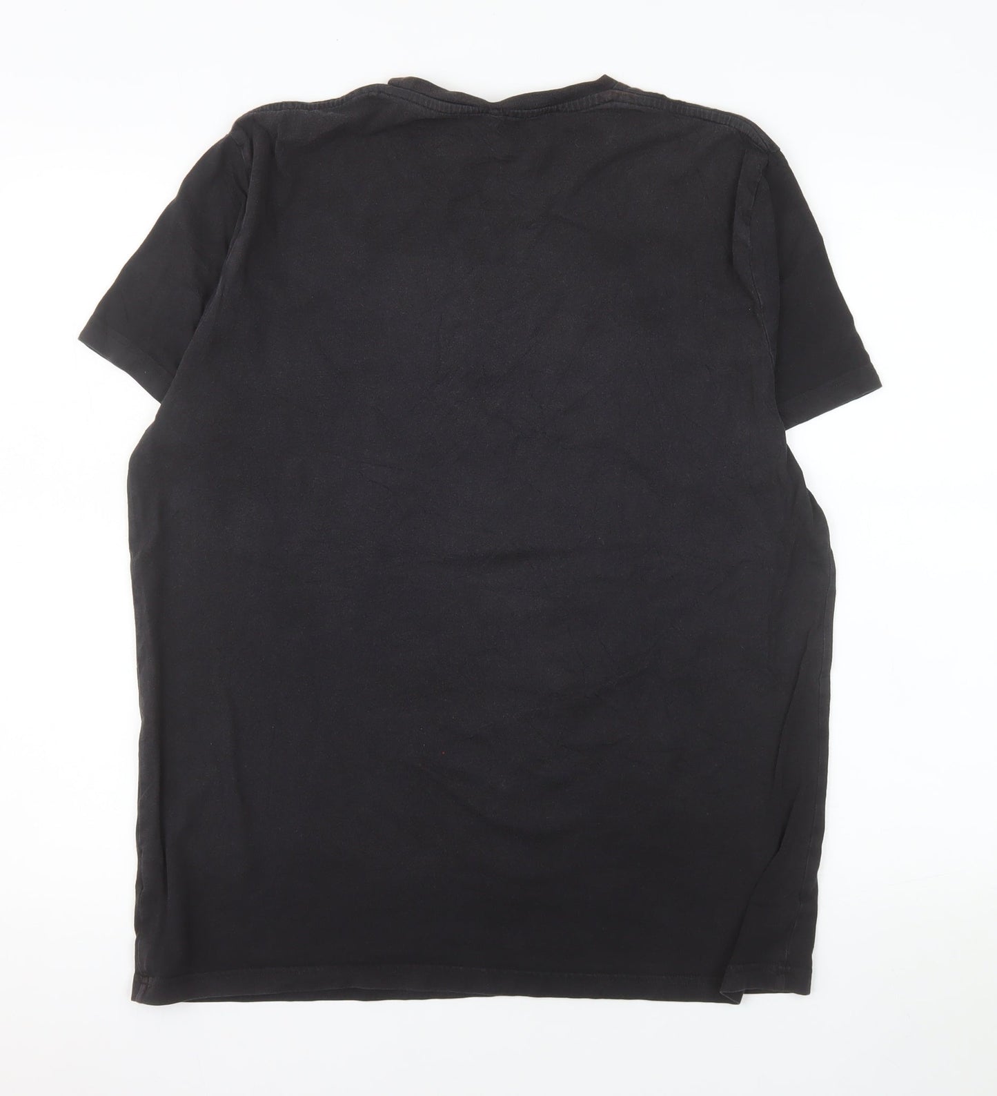 Jack Wills Men's Black Cotton Crew Neck T-Shirt Size L