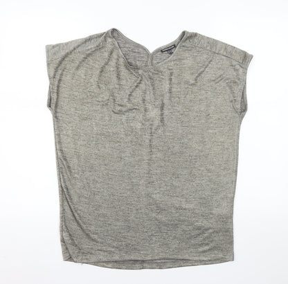 Warehouse Women’s Grey Sleeveless Basic Stretch Jersey Top Size 10