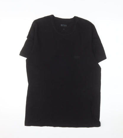 Hugo Boss Men's Black Cotton Crew Neck T-Shirt Size M