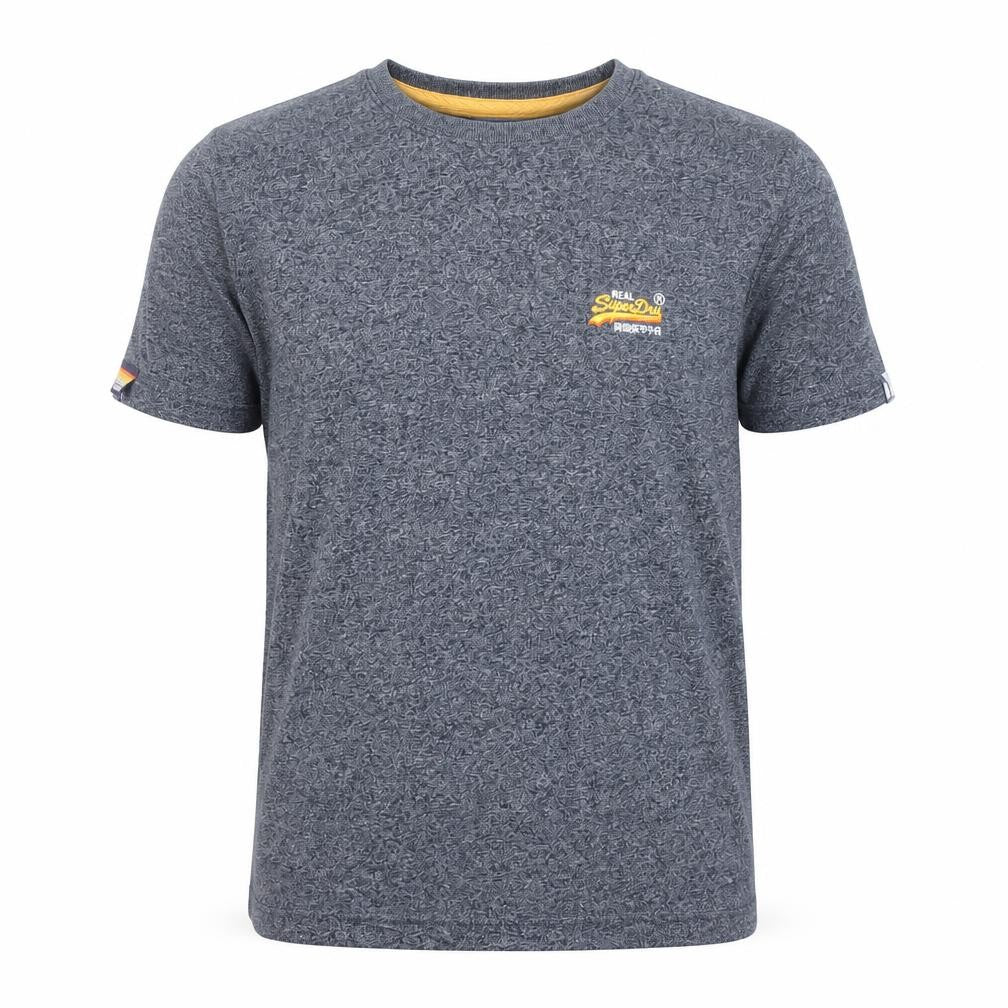 Front view of Superdry Men’s Blue Small Vintage Crew Neck Cotton T-Shirt