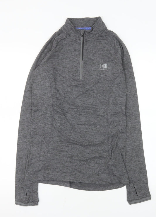 Karrimor Women's Grey Size 8 1/4 Zip X-Lite Pullover Sweatshirt