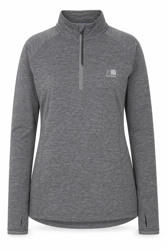 Karrimor Women's Grey Size 8 1/4 Zip X-Lite Pullover Sweatshirt