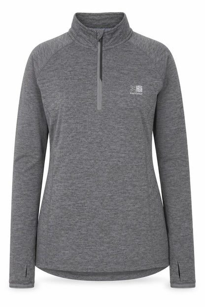 Karrimor Women's Grey Size 8 1/4 Zip X-Lite Pullover Sweatshirt