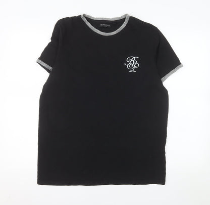 Brave Soul Men's Black XL Crew Neck Short Sleeve T-Shirt