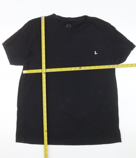 Jack Wills Men's Black XL Crew Neck Cotton T-Shirt