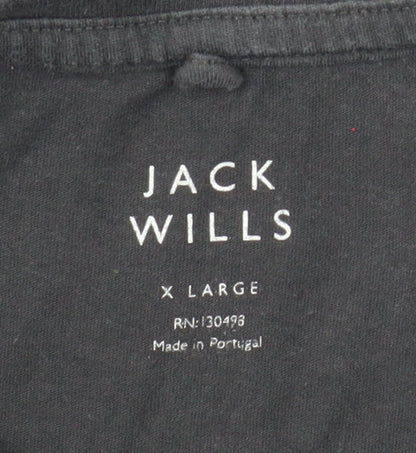 Jack Wills Men's Black XL Crew Neck Cotton T-Shirt