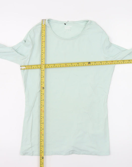 Lands' End Women's Green Long Sleeve Cotton Stretch T-Shirt XS