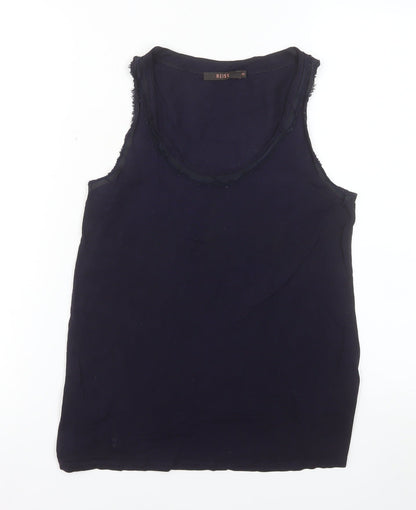 Reiss Womens Blue Jersey Tank Top XS Sleeveless Lyocell Silk Blend