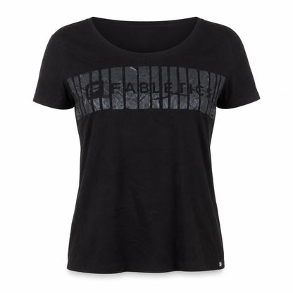 Fabletics Women's Black Short Sleeve Scoop Neck T-Shirt Size M
