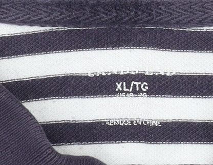 Mossimo Men's Black White Striped Cotton Polo Shirt XL