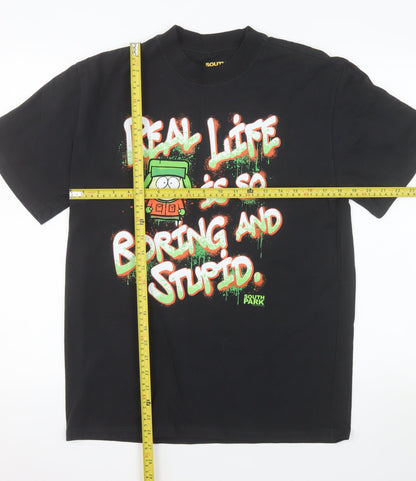 South Park Men's Black Small Graphic Cotton T-Shirt