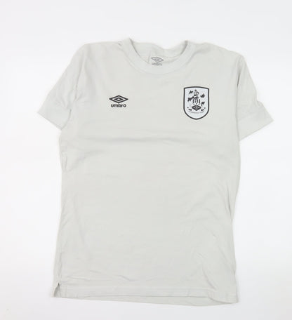 Umbro Men's White Short Sleeve Crew Neck Sports T-Shirt Size M