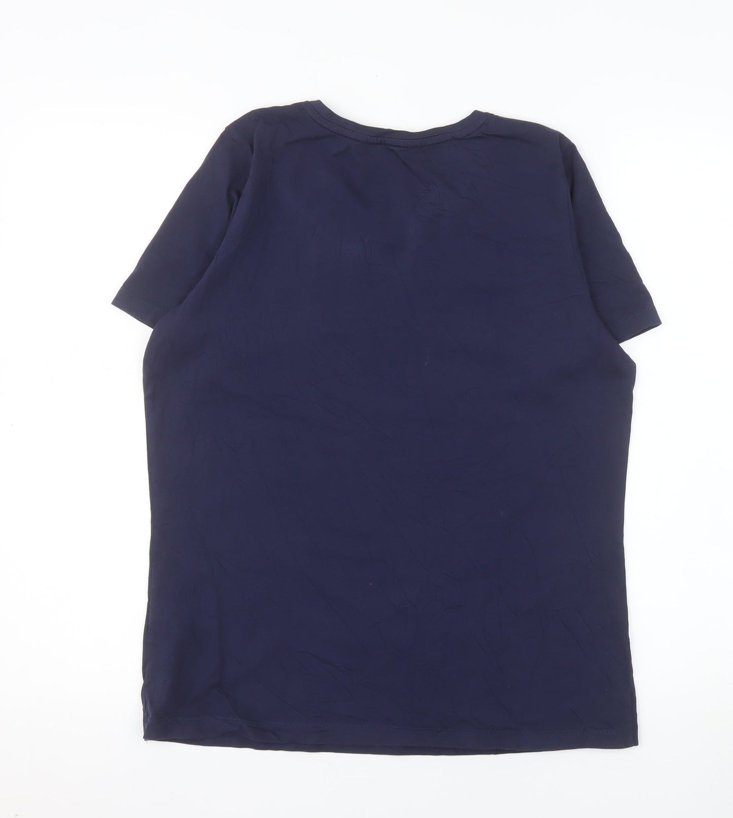 Tommy Hilfiger Women's Blue Cotton Short Sleeve T-Shirt M