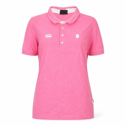 Canterbury Womens Pink Polo Shirt Size 16 Cotton Stretch Casual Top