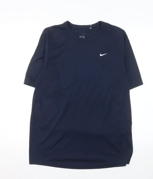 Nike Men’s Blue Dri-FIT Athletic Short Sleeve T-Shirt M