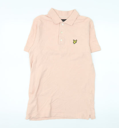 Lyle & Scott Men's Pink Cotton Polo Shirt Size S Classic Fit