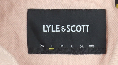 Lyle & Scott Men's Pink Cotton Polo Shirt Size S Classic Fit