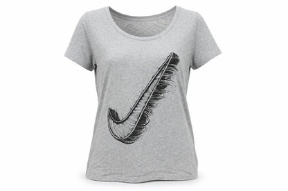 Nike Womens Grey Athletic Fit T-Shirt Medium Short Sleeve Cotton