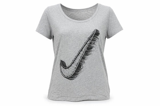 Nike Womens Grey Athletic Fit T-Shirt Medium Short Sleeve Cotton