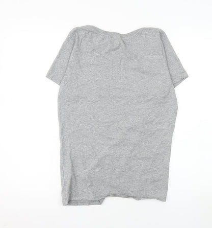 Nike Womens Grey Athletic Fit T-Shirt Medium Short Sleeve Cotton