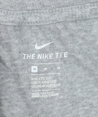 Nike Womens Grey Athletic Fit T-Shirt Medium Short Sleeve Cotton