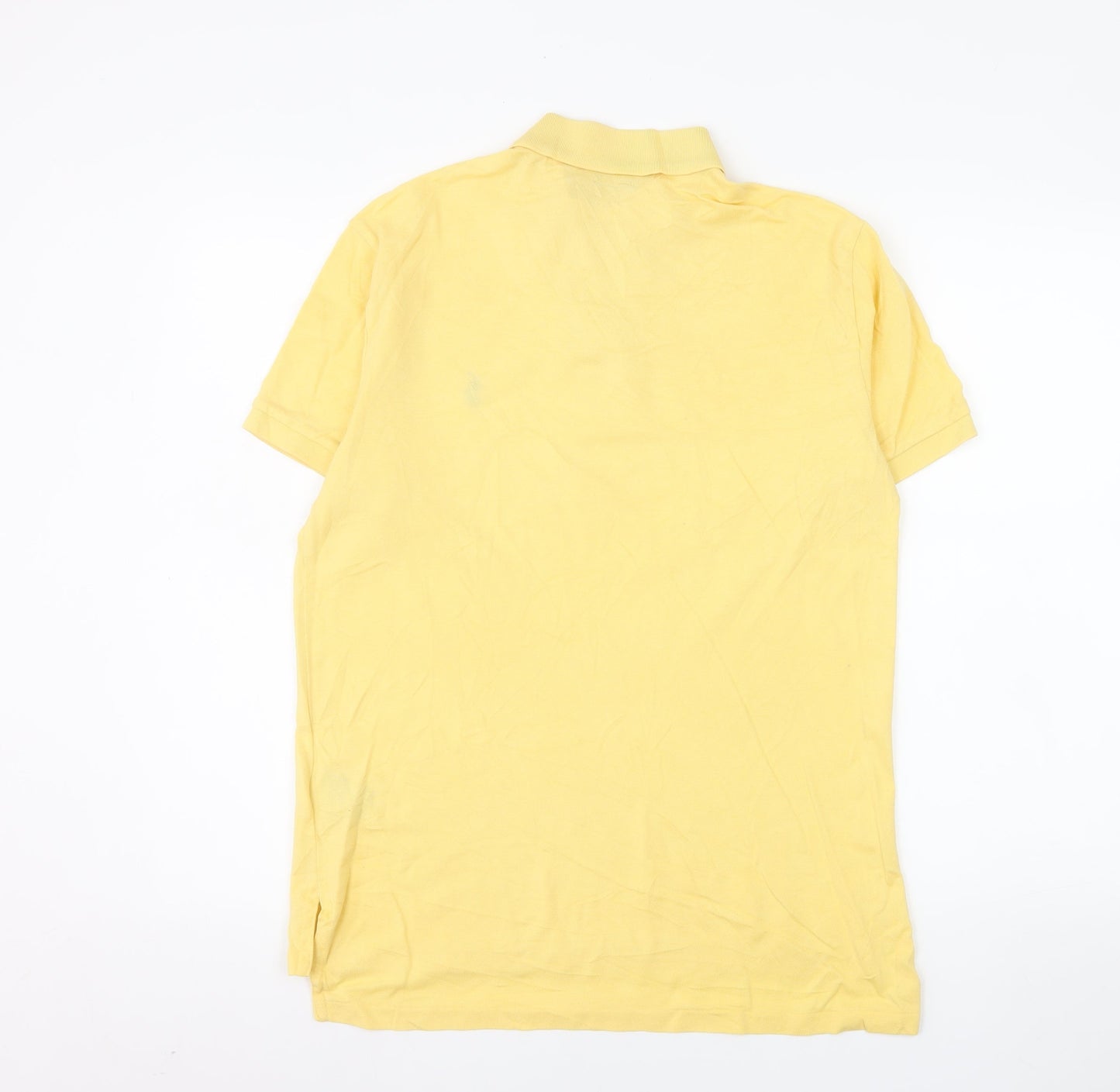Ralph Lauren Men's Yellow Custom Fit Polo Shirt Size M