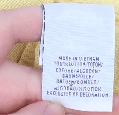 Ralph Lauren Men's Yellow Custom Fit Polo Shirt Size M
