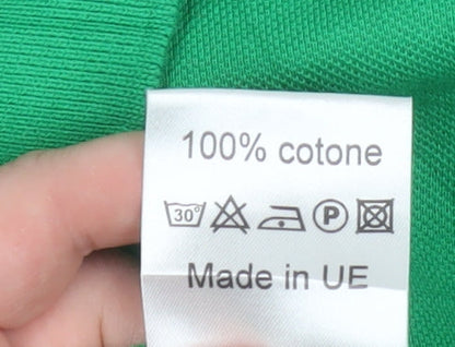 Cortina Polo Style Men's Green Long Sleeve Polo Shirt XL Cotton