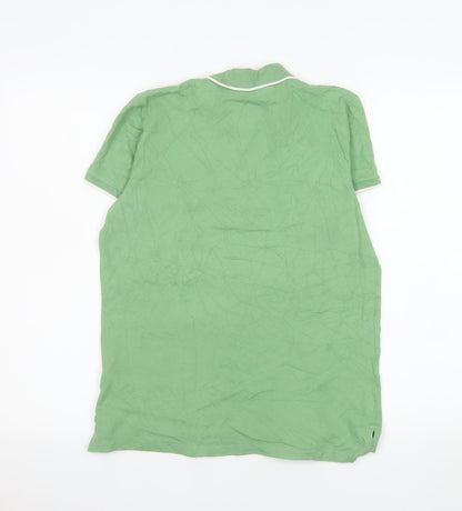 American Eagle Outfitters Men's Green Classic Fit Polo Shirt Size M
